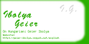ibolya geier business card